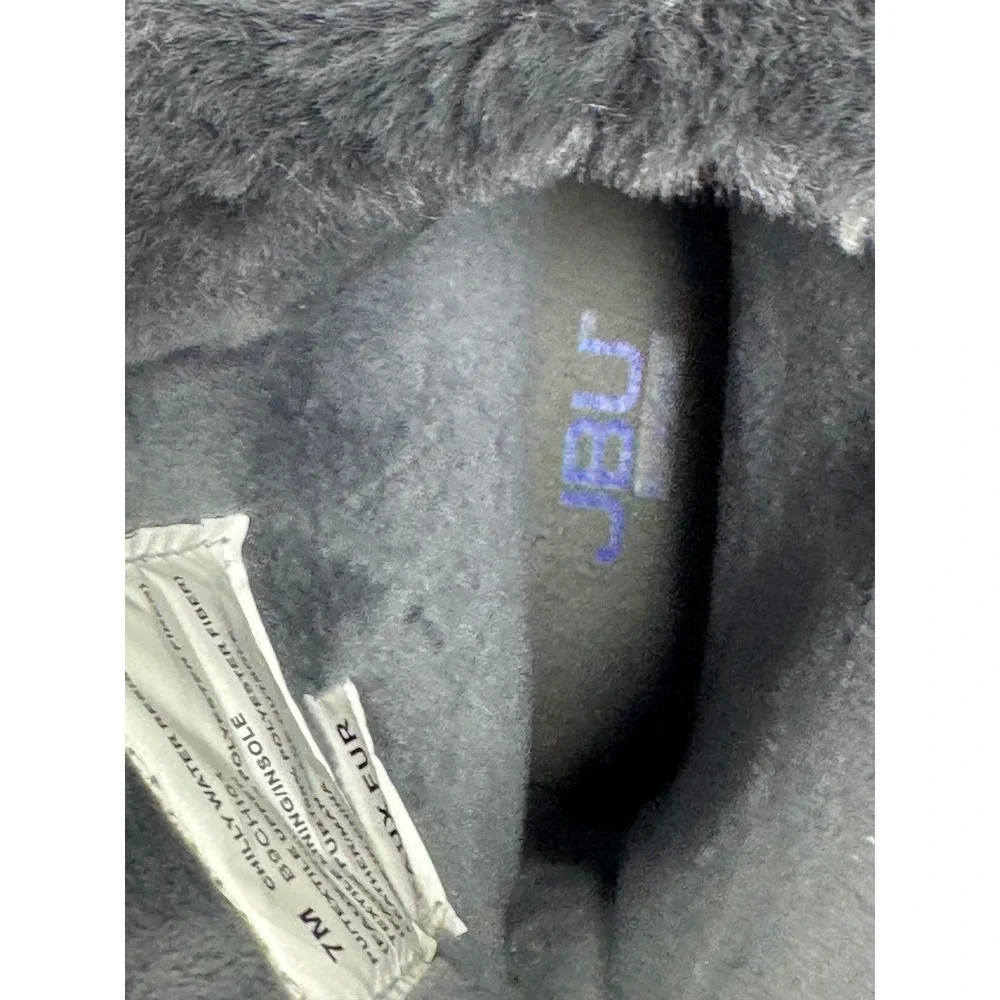 JBU‎ Chilly Winter Boots Women 7M Black Water Resistant Faux Fur Quilt